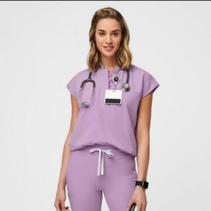 Figs Lavender Dew Blake Top